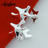 Silver Star Cufflinks for Men Women Jewelry