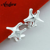 Silver Star Cufflinks for Men Women Jewelry