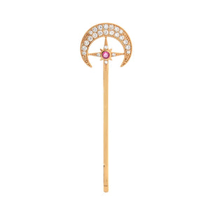 Zircon Moon Hairpin For Women Wedding Date Gift