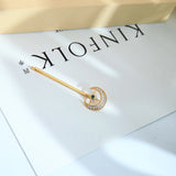 Zircon Moon Hairpin For Women Wedding Date Gift