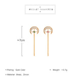Zircon Moon Hairpin For Women Wedding Date Gift