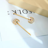 Zircon Moon Hairpin For Women Wedding Date Gift