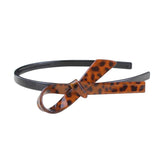 Leopard Print Headband With Teeth Bow Hair Headband For Women