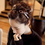Leopard Print Headband With Teeth Bow Hair Headband For Women