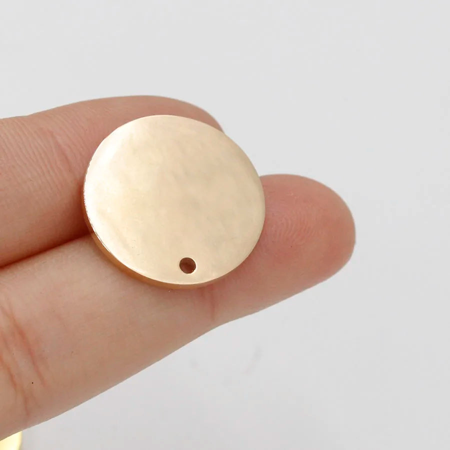 20pcs 8-30mm Mirror Polished Rose Stainless Steel Round Discs Stamping Blanks