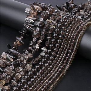Smoky Quartzs Bead Natural Crystal Round Faceted Irregular Chips Beads
