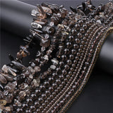 Smoky Quartzs Bead Natural Crystal Round Faceted Irregular Chips Beads