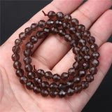 Smoky Quartzs Bead Natural Crystal Round Faceted Irregular Chips Beads
