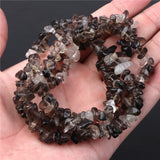 Smoky Quartzs Bead Natural Crystal Round Faceted Irregular Chips Beads