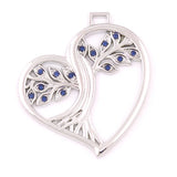 Arrival Solstice Tree Heart Pendant Pagan Druid Crystal Jewelry