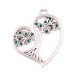 Arrival Solstice Tree Heart Pendant Pagan Druid Crystal Jewelry