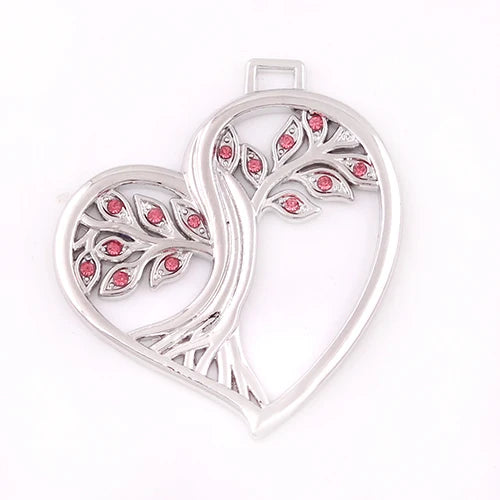 Arrival Solstice Tree Heart Pendant Pagan Druid Crystal Jewelry