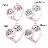 Arrival Solstice Tree Heart Pendant Pagan Druid Crystal Jewelry
