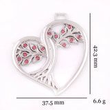 Arrival Solstice Tree Heart Pendant Pagan Druid Crystal Jewelry