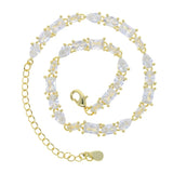 Arrival CZ Crystal Tennis Chain Anklets for Women - Silver