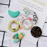 Spring Floral Resin Charms 20pcs - Circle Moon Oval Flower Pendants