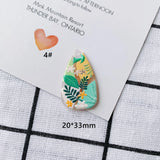 Spring Floral Resin Charms 20pcs - Circle Moon Oval Flower Pendants