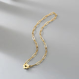 Stainless Steel Flower OT Buckle Choker Necklace
