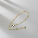 Stainless Steel Flower OT Buckle Choker Necklace
