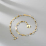 Stainless Steel Flower OT Buckle Choker Necklace