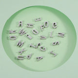 Stainless Steel Alphabet Charm Beads A-Z