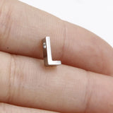 Stainless Steel Alphabet Charm Beads A-Z