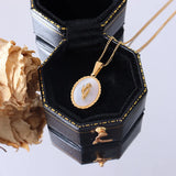 Stainless Steel Flower Tulips Seashell Pendant Necklace Women Girl Birthday