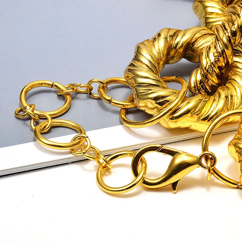 Metal Hoops Necklace Exaggerated Necklaces