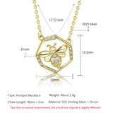 Arrival Little Bee Necklace 925 Silver Clavicle Jewelry
