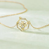 Arrival Little Bee Necklace 925 Silver Clavicle Jewelry