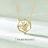 Arrival Little Bee Necklace 925 Silver Clavicle Jewelry