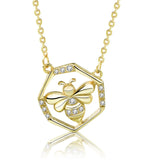 Arrival Little Bee Necklace 925 Silver Clavicle Jewelry