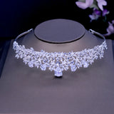 Vintage Prong Setting Leaf CZ Wedding Tiara