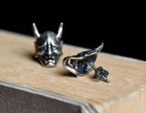 925 Silver Skeleton Skull Stud Earrings Halloween Gift