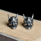 925 Silver Skeleton Skull Stud Earrings Halloween Gift