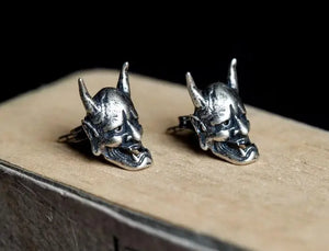 925 Silver Skeleton Skull Stud Earrings Halloween Gift