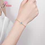 Arrival 925 Sterling Silver Butterfly Charm Bracelet for Women Girls