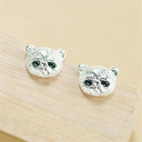 Arrival Sweet Cat 925 Sterling Silver Stud Earrings