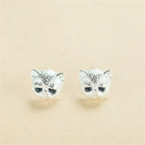Arrival Sweet Cat 925 Sterling Silver Stud Earrings