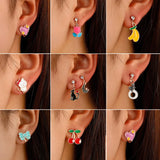 Moon Shape Cat Ear Clip Earrings for Girls Party