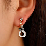 Moon Shape Cat Ear Clip Earrings for Girls Party