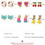 Moon Shape Cat Ear Clip Earrings for Girls Party