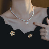 Sweet Temperament Freshwater Pearl 14k Filled Pendant Necklace