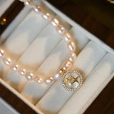 Sweet Temperament Freshwater Pearl 14k Filled Pendant Necklace