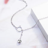 Tassel Hollow Cat Bell Bracelet 925 Sterling Silver Jewelry