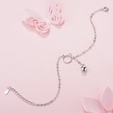 Tassel Hollow Cat Bell Bracelet 925 Sterling Silver Jewelry