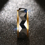 Tungsten Carbide Men Wedding Band Ring 8mm