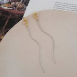 925 Silver Long Tassel Earrings Light Jewelry Gift for Her