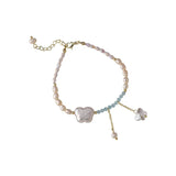 Butterfly Pearl Charm Bracelet 14K Filled