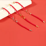 Creative Tiger Year Magnet Bangle Lucky Red Rope Bracelet